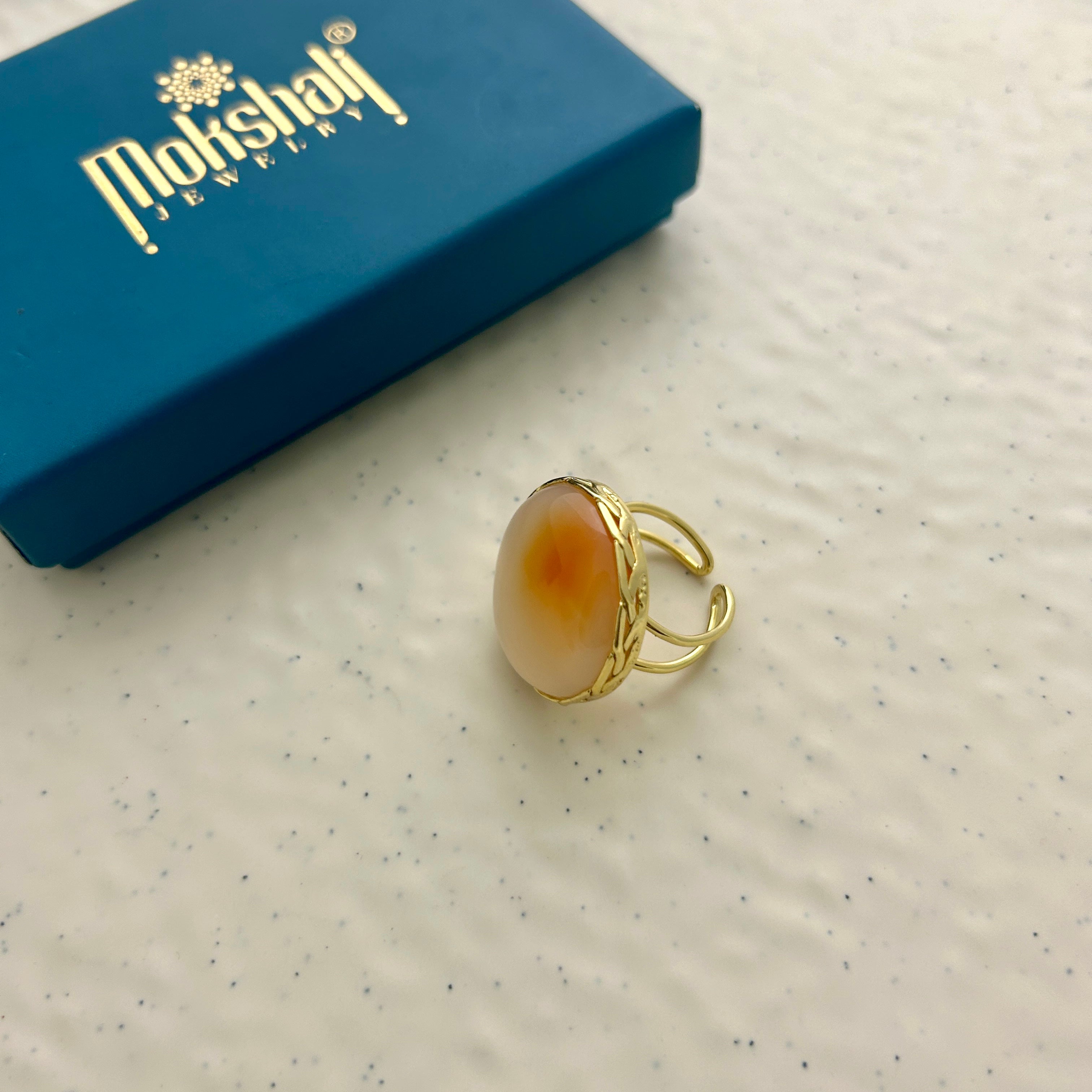 Sunlit Chalcedony Ring