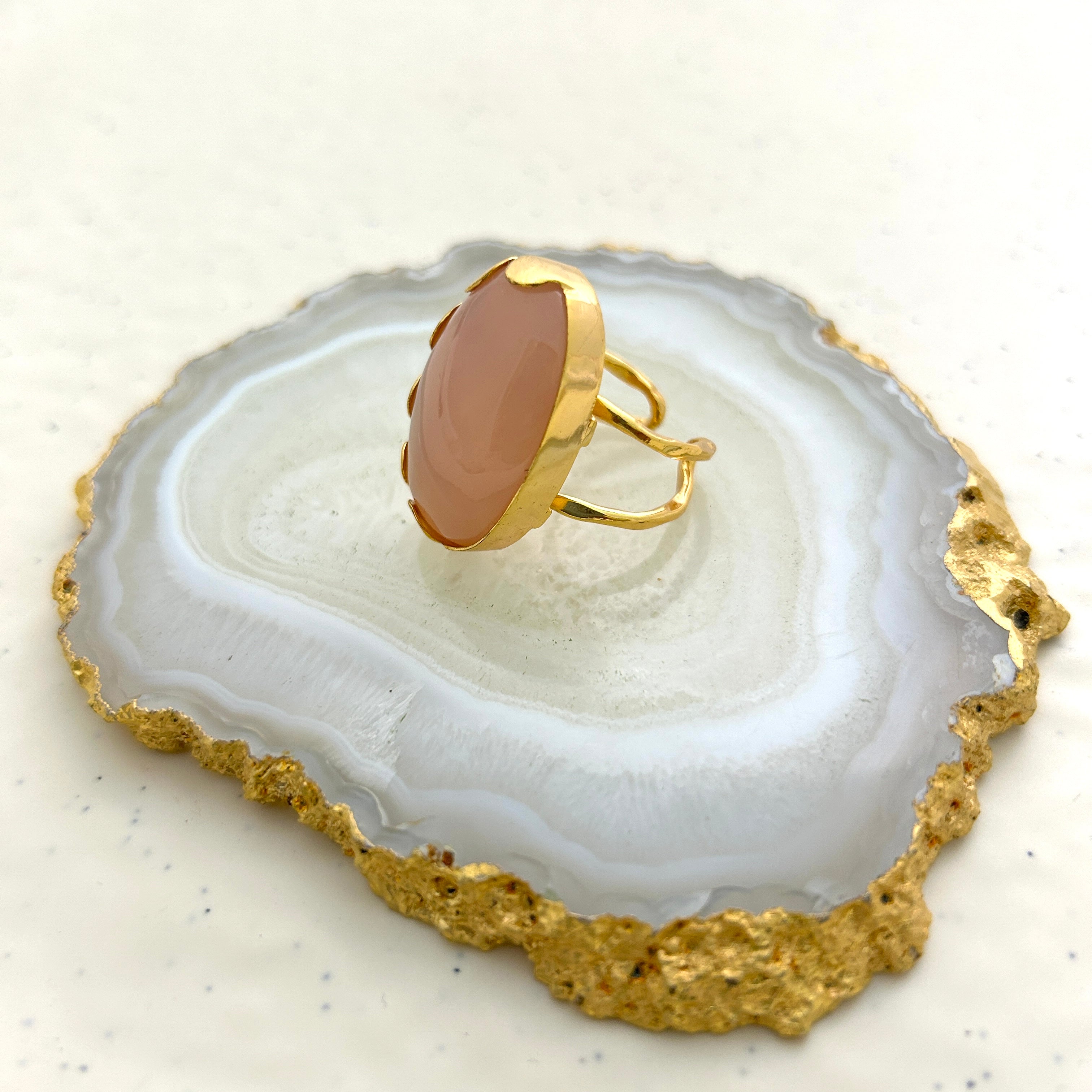 Pink Chalcedony Ring