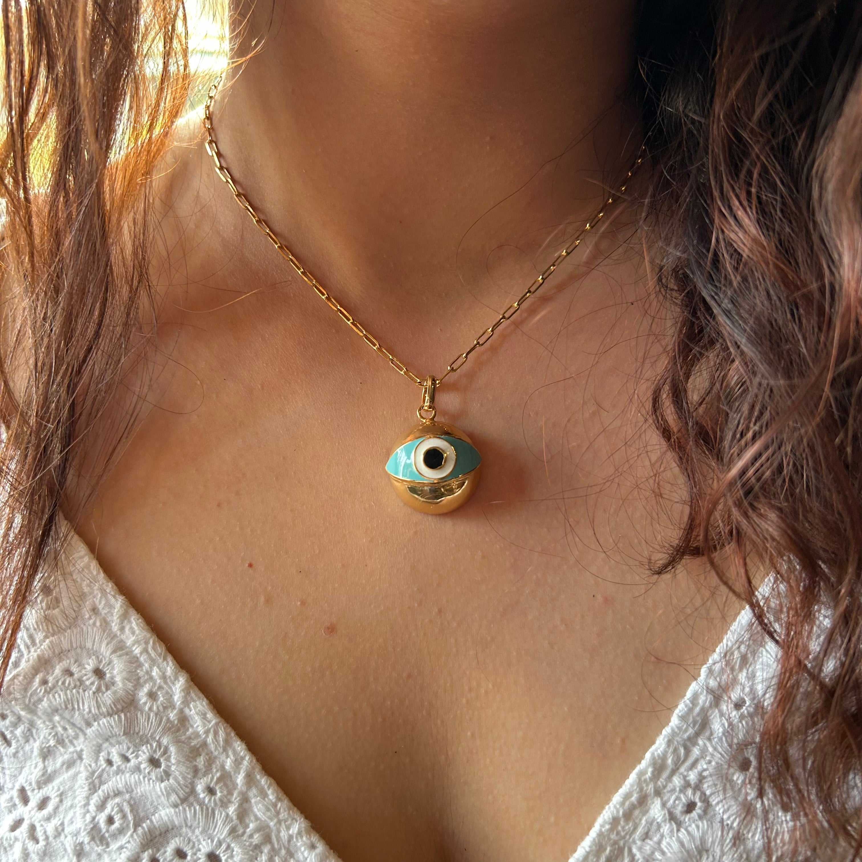 High-Dome Evil Eye Pendant