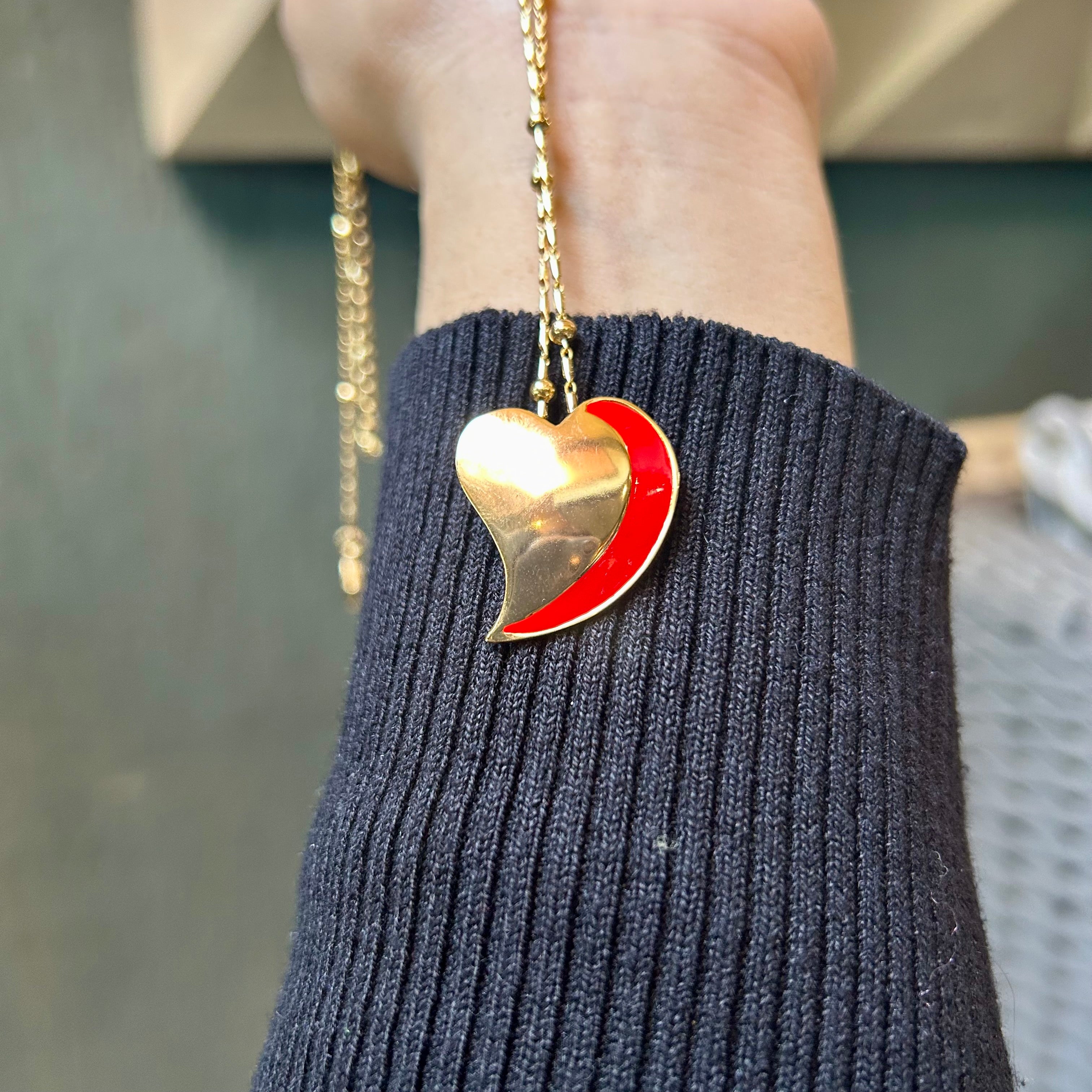 "Red-Glam" Heart Pendant