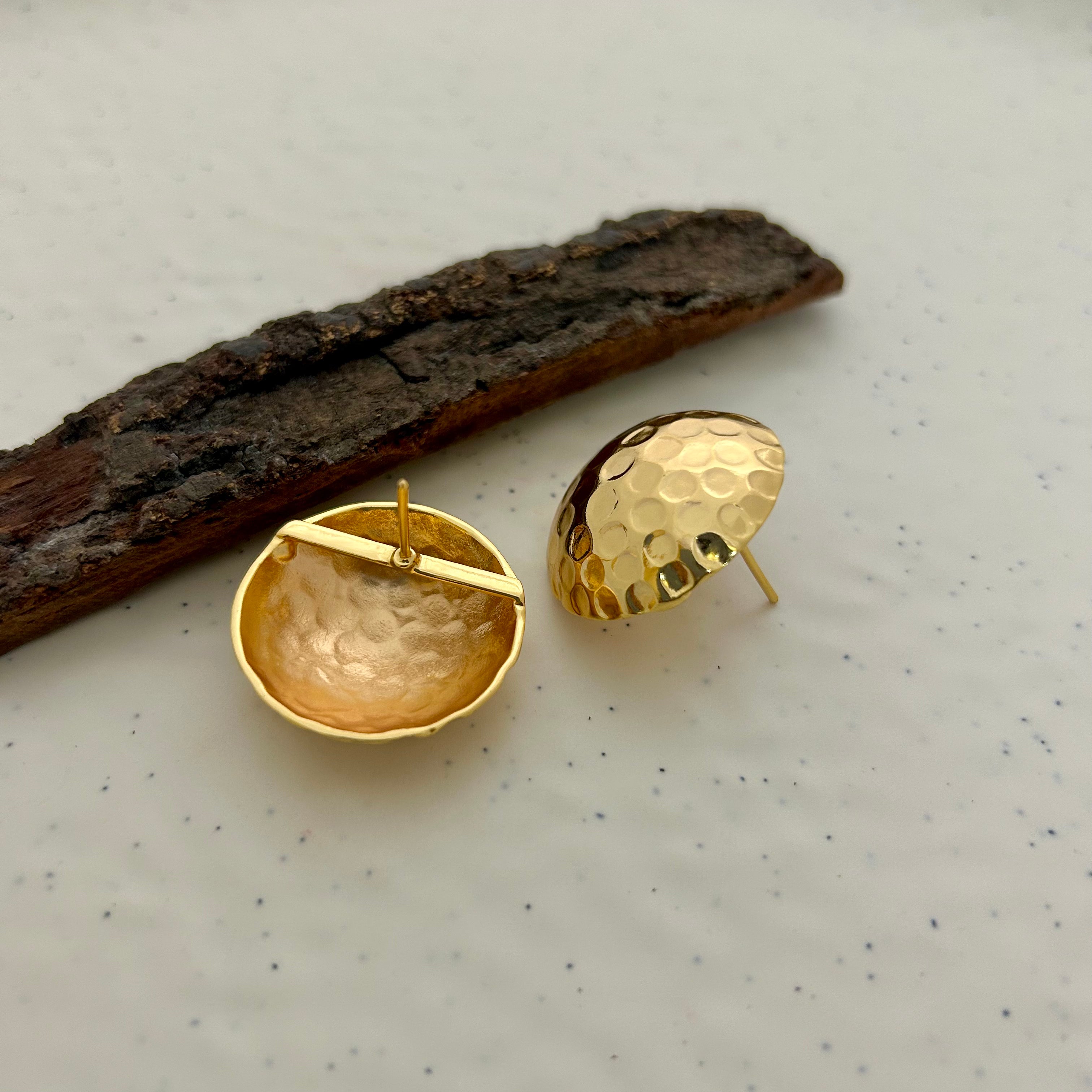 Hammered Earrings (2.6 cms)