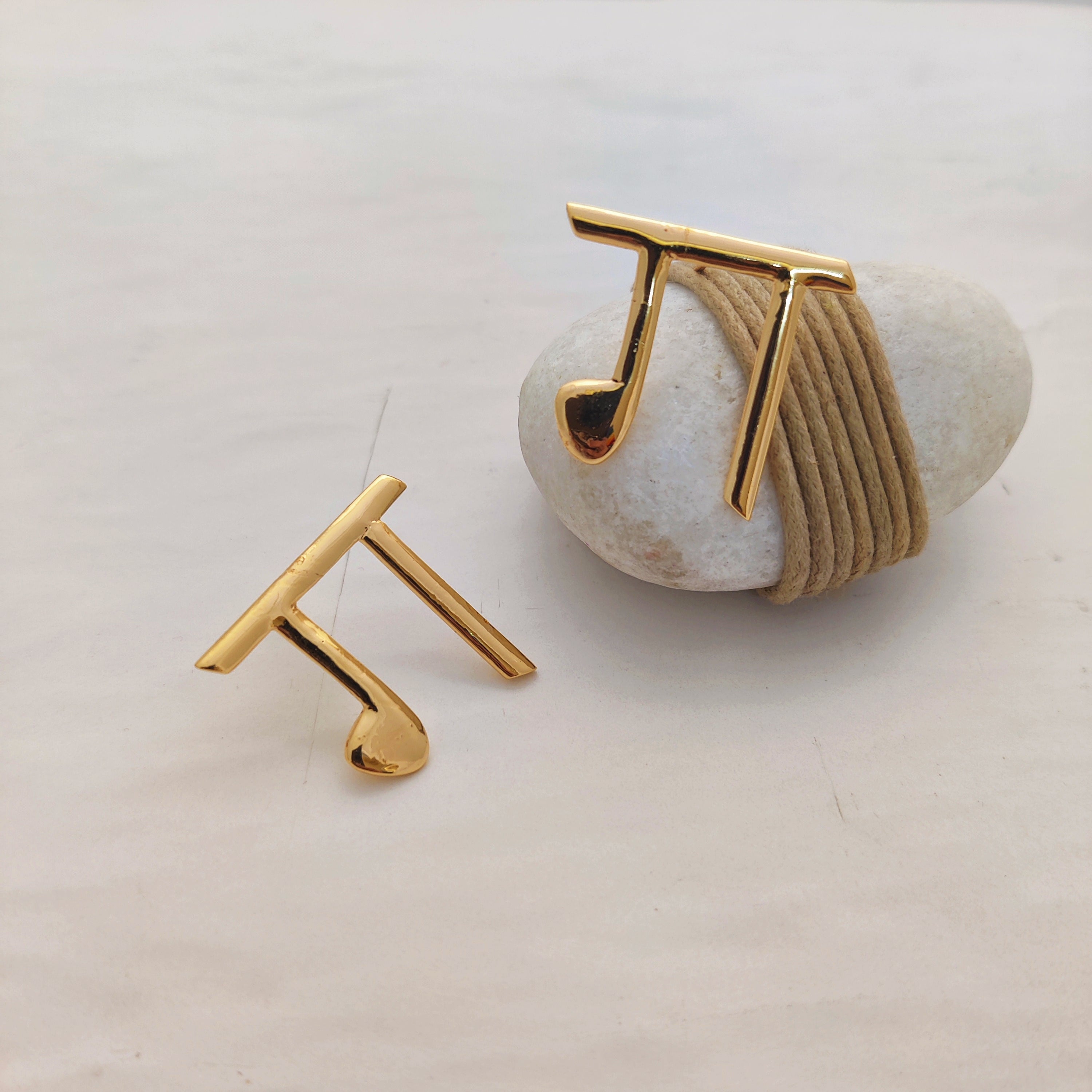 'ग' Hindi Alphabet Earrings (Small)