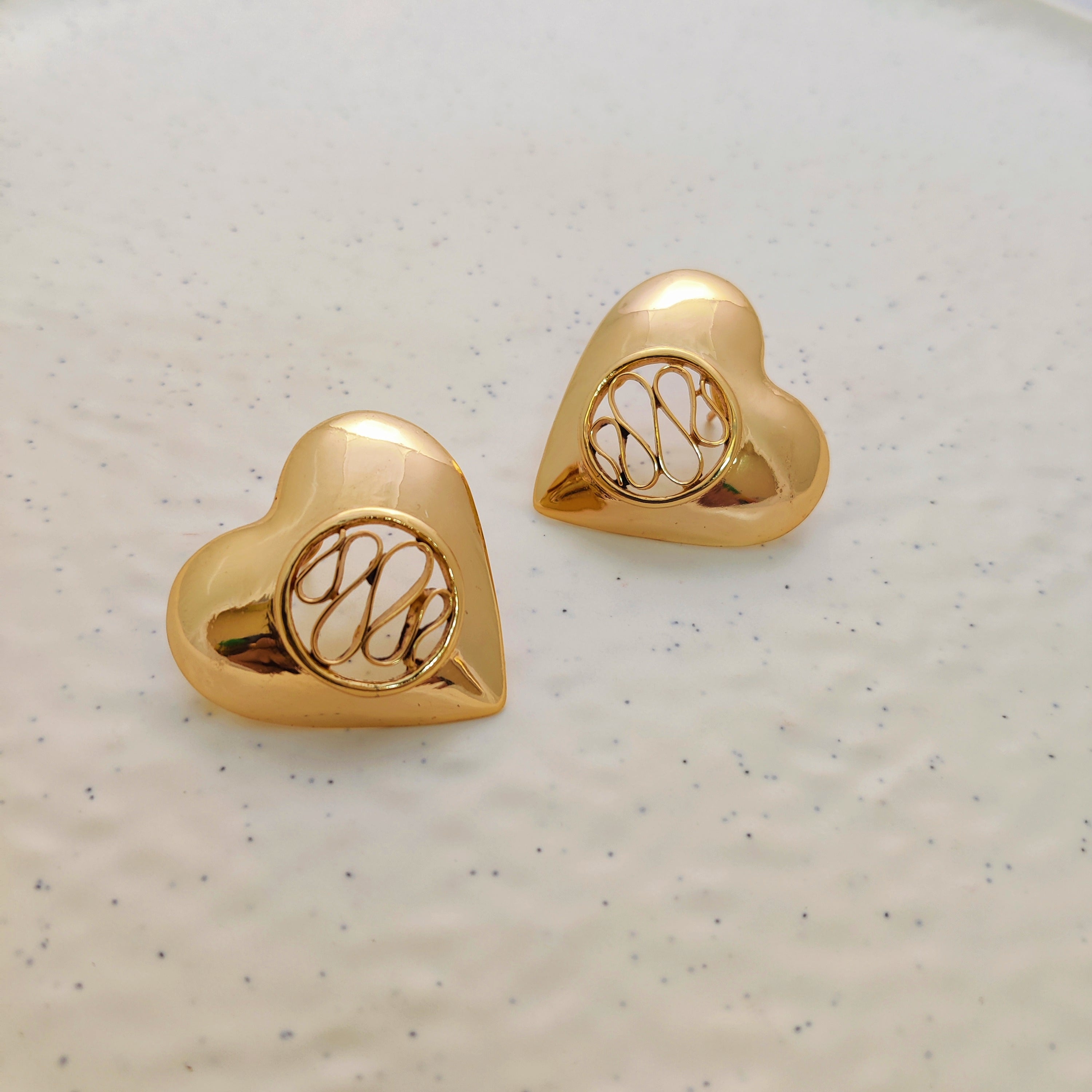 "Opulent-Heart" Earrings