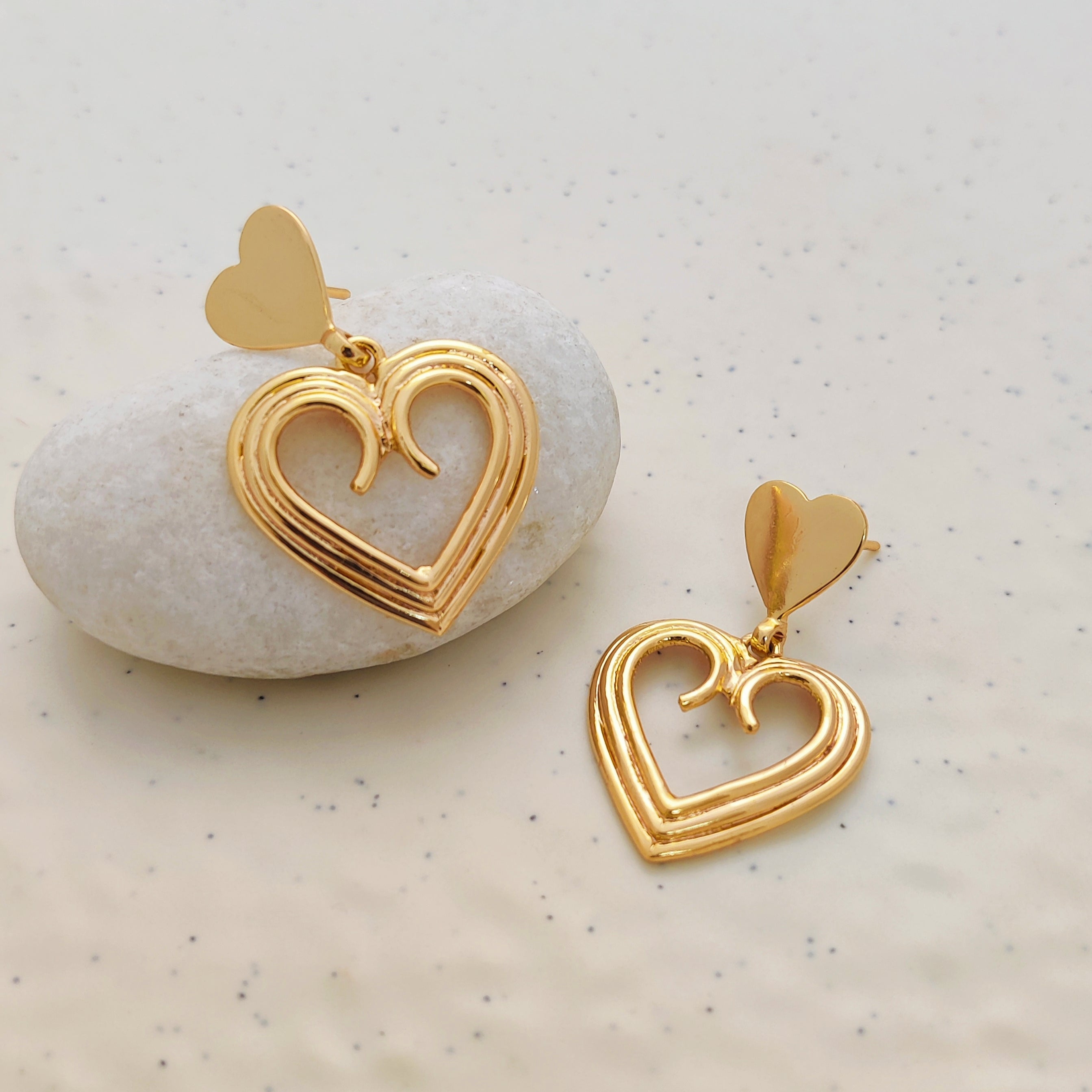 "Little-Hearts" Duo Earrings