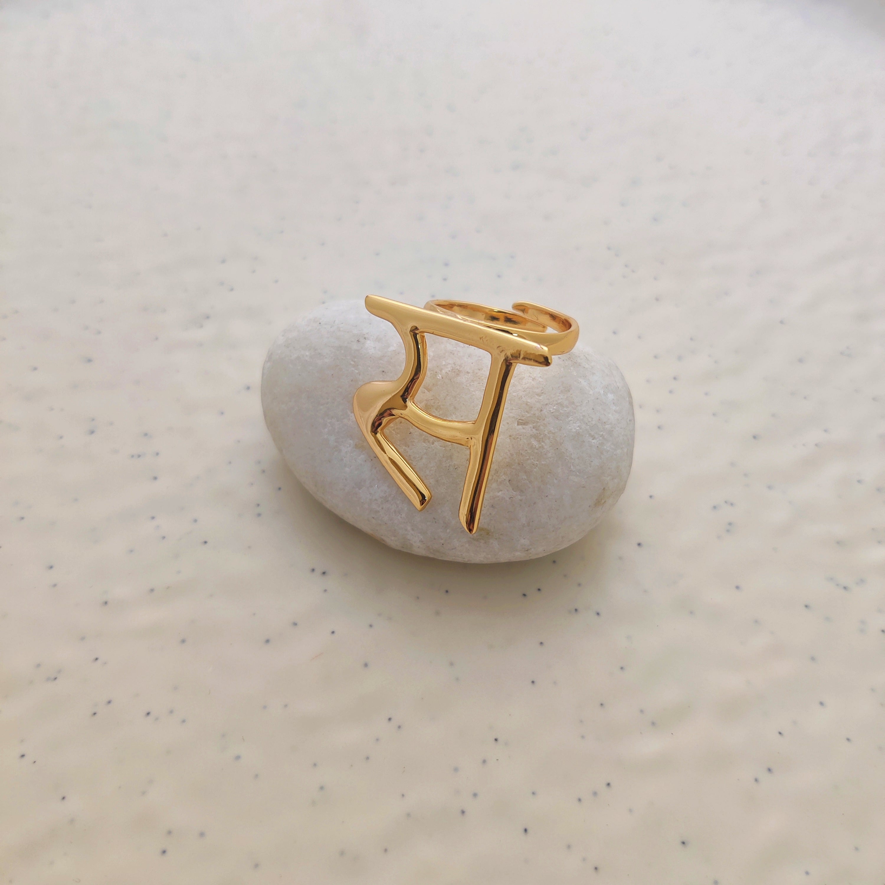 'स' Hindi Alphabet Ring (Small)