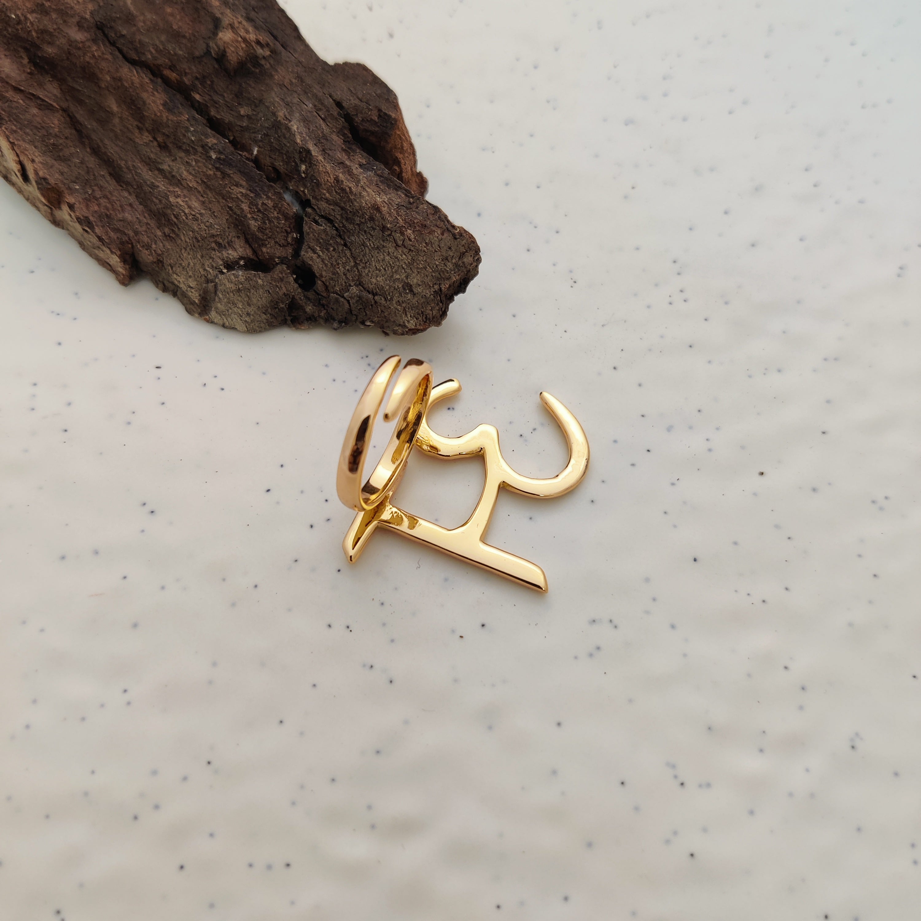 'अ' Hindi Alphabet Ring (Small)