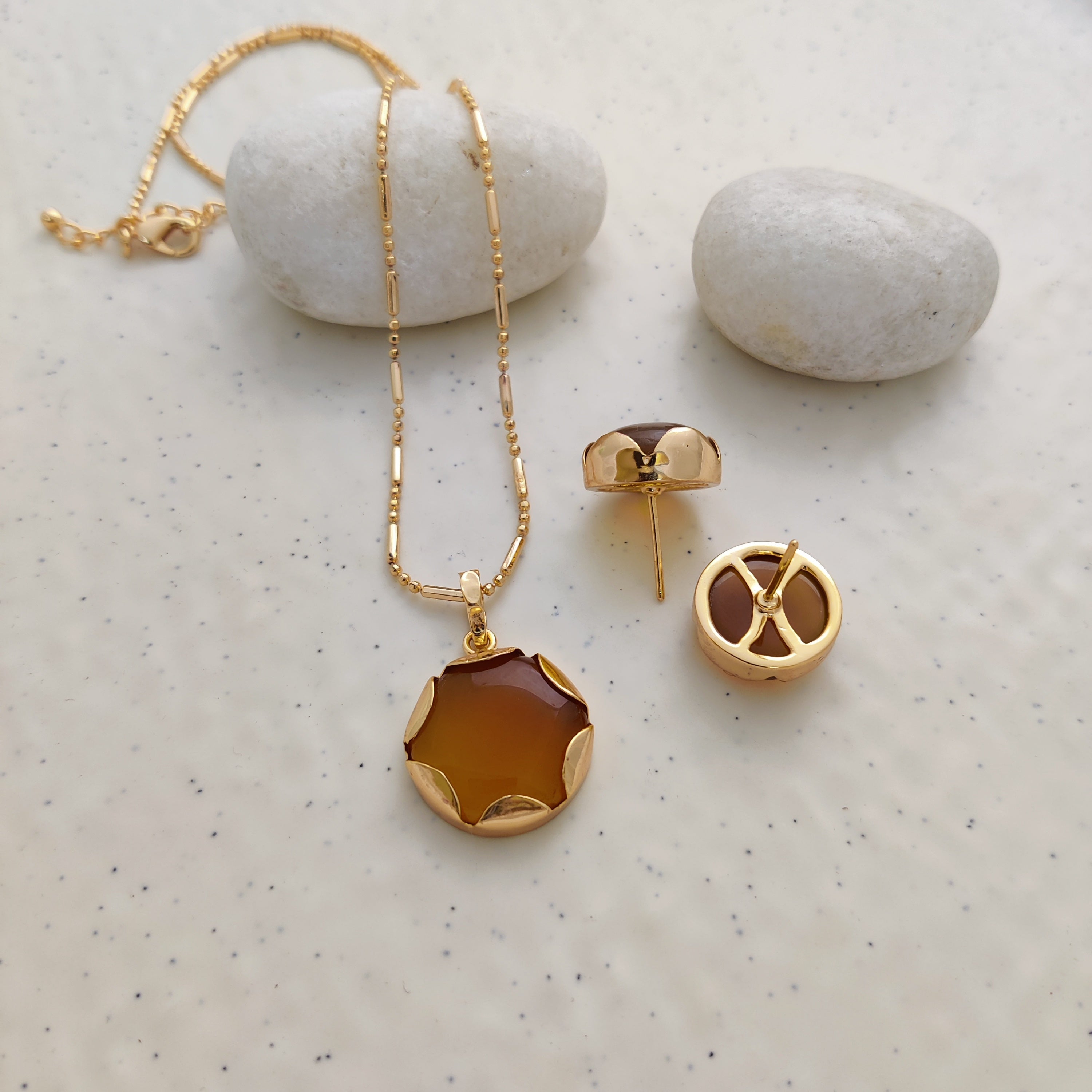 Yellow-Brown Onyx E&P Set