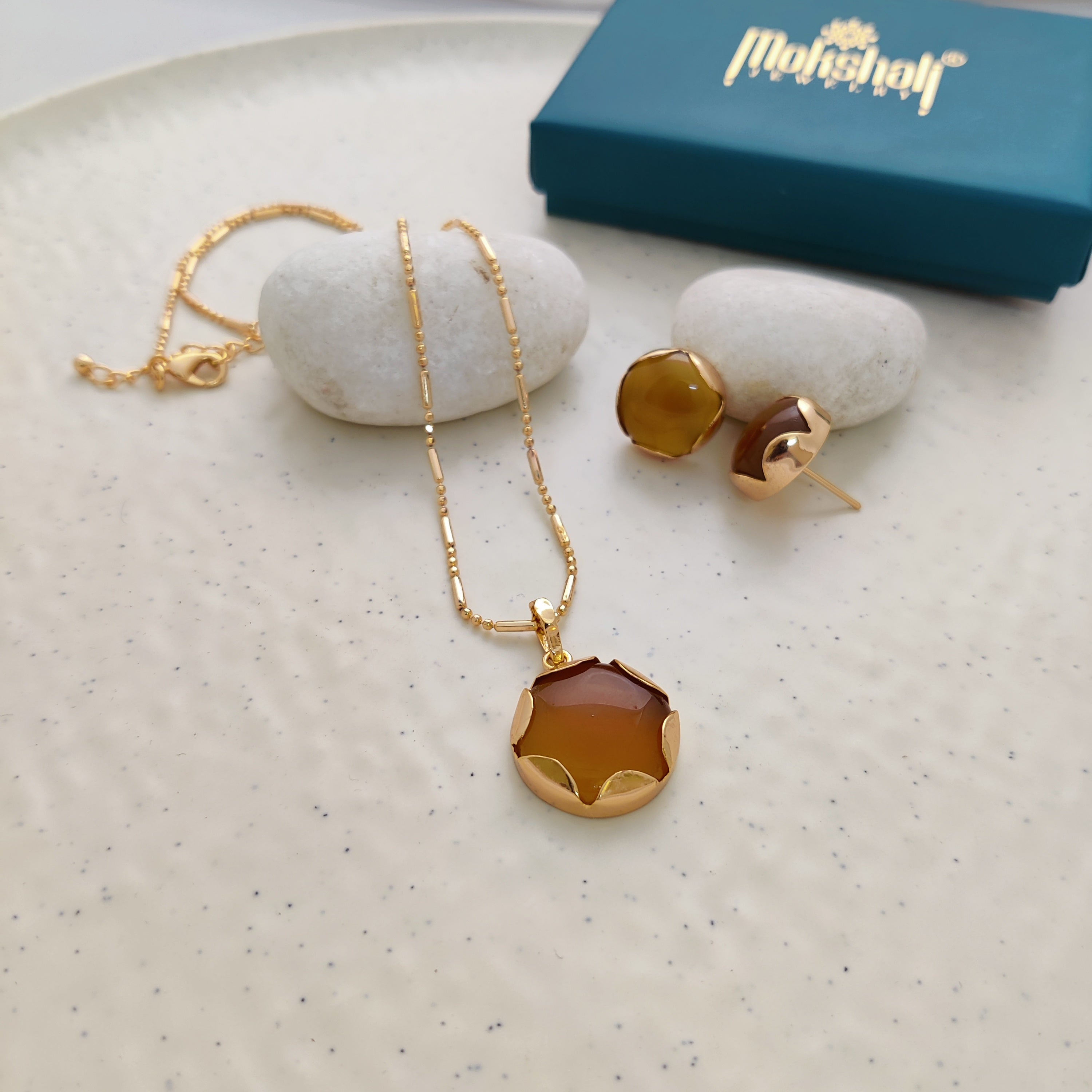 Yellow-Brown Onyx E&P Set