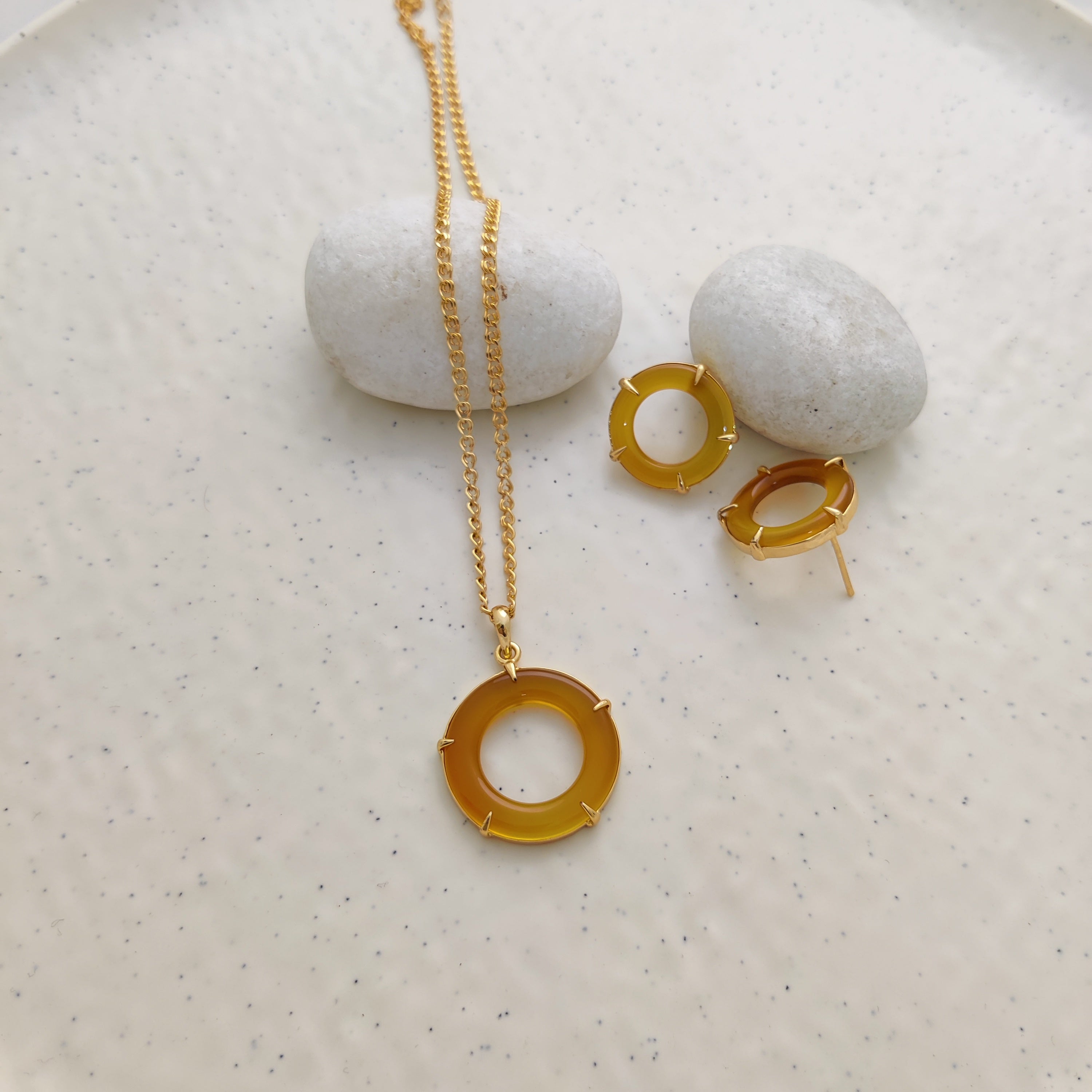 Yellow Circular Onyx E&P Set