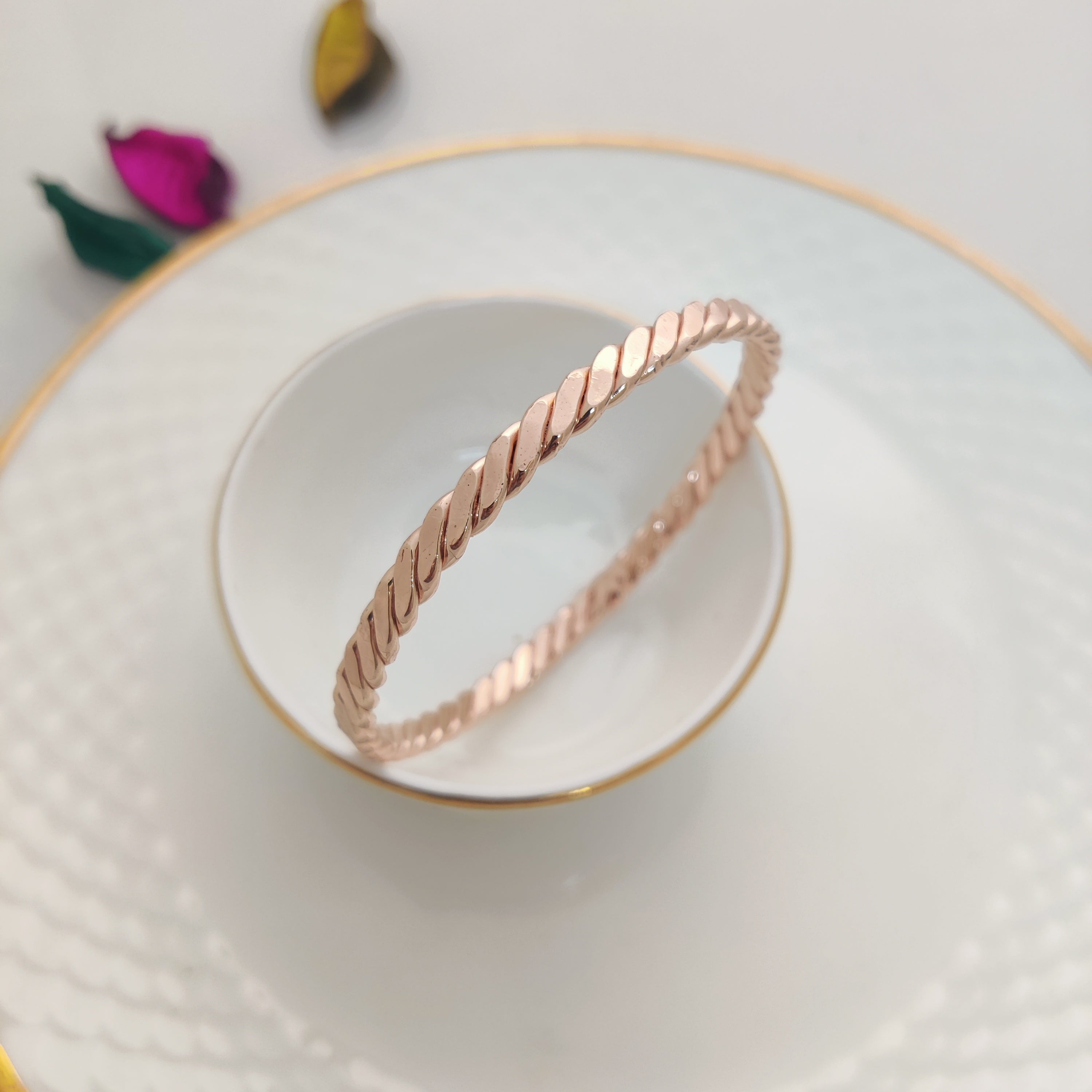 Copper Twisted Bangle