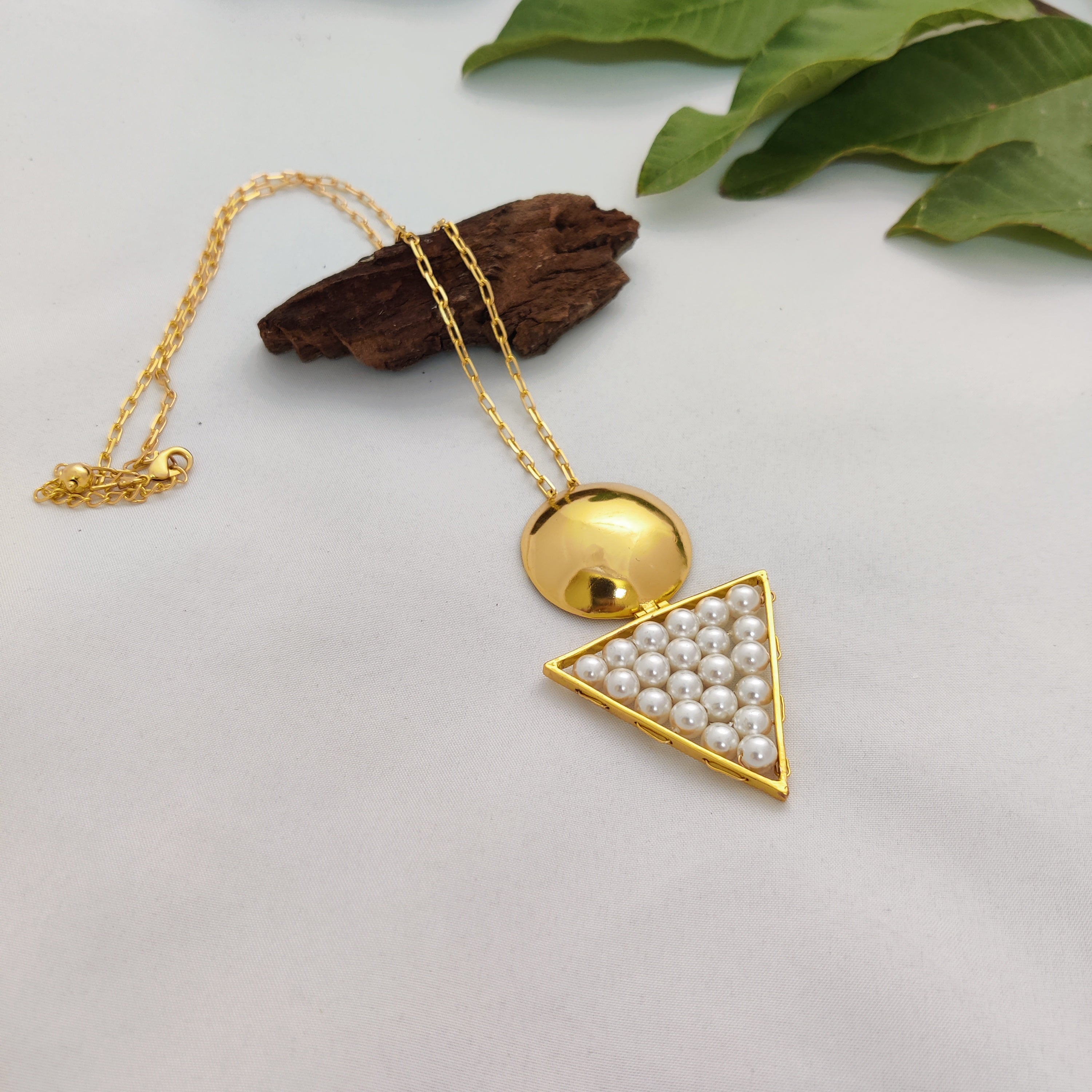 Crescent Crown Pearl Pendant