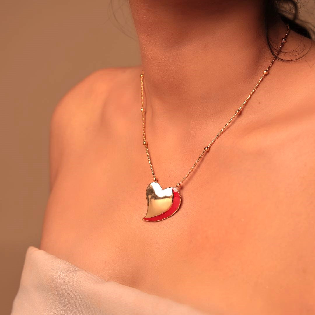 "Red-Glam" Heart Pendant