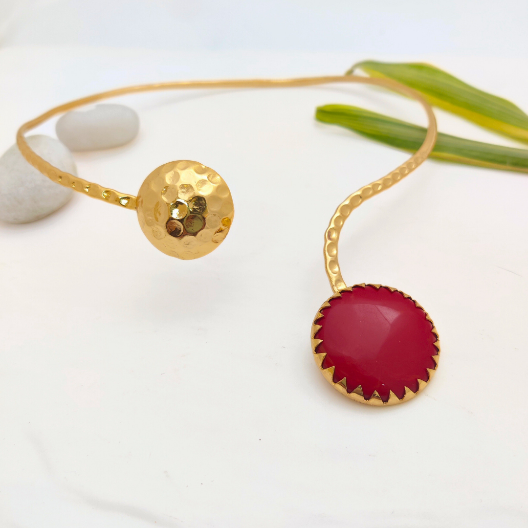 Disc & Coral Choker