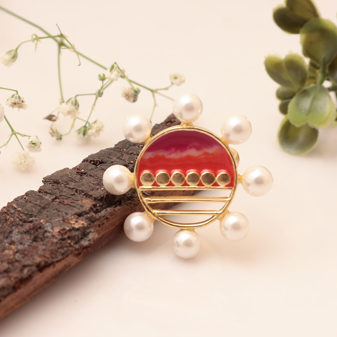 The Quaint Ornament -- 'A Martian Sunrise' Ring